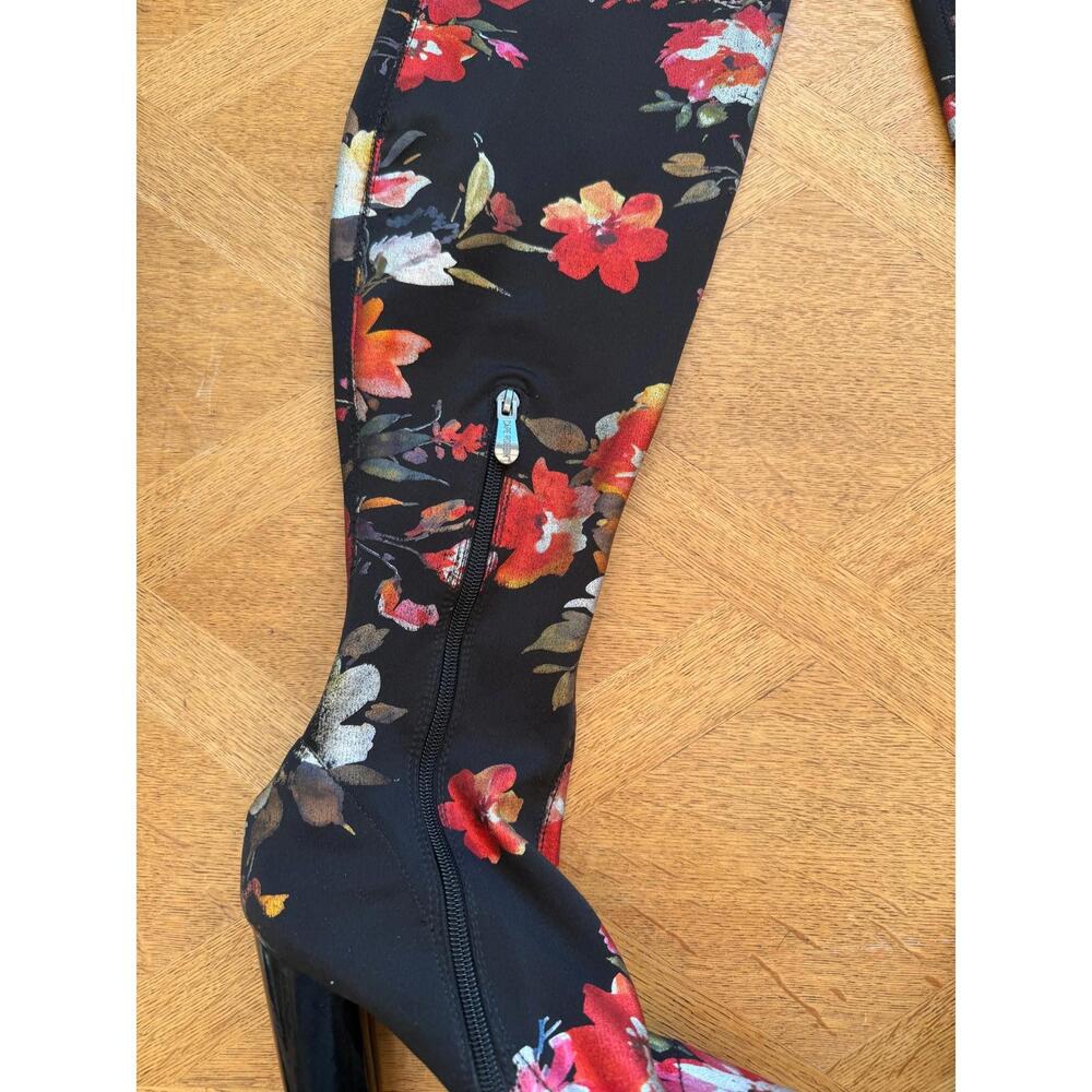 Cape Robbin Over The Knee Peep Toe Floral Boots Size 10M - Picture 13 of 15